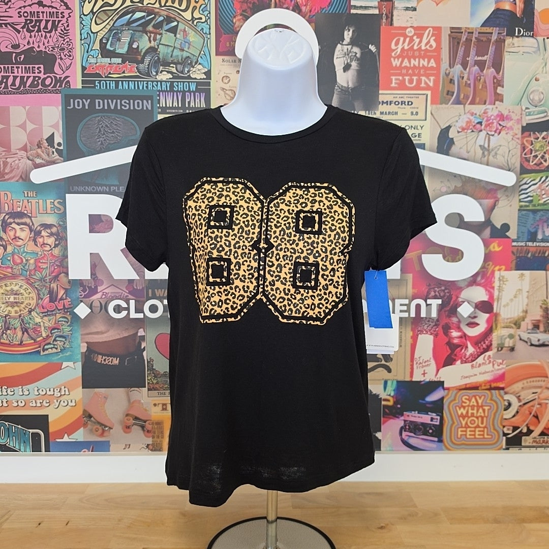 Rebellious One Size S Cheetah Varsity Graphic T-Shirt