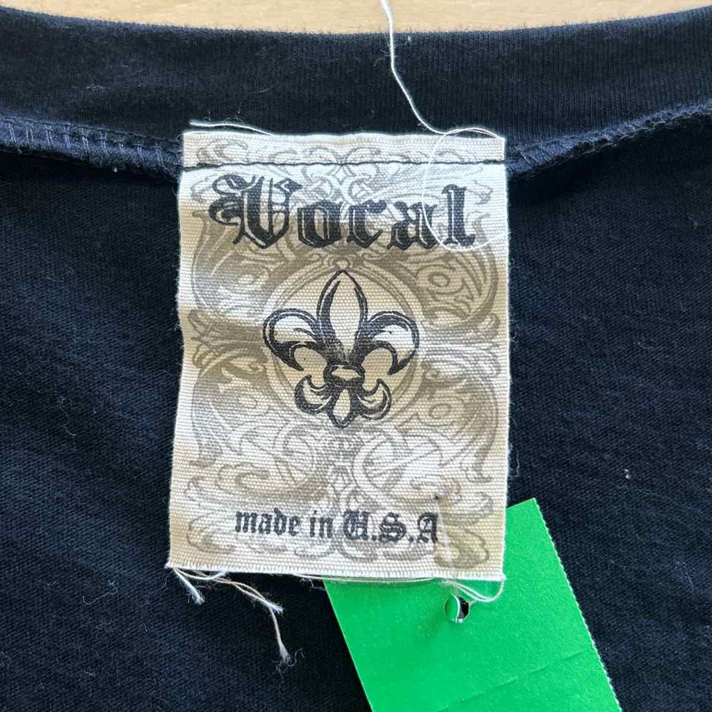 Vocal Size S Black Cotton Preloved T-Shirt SS