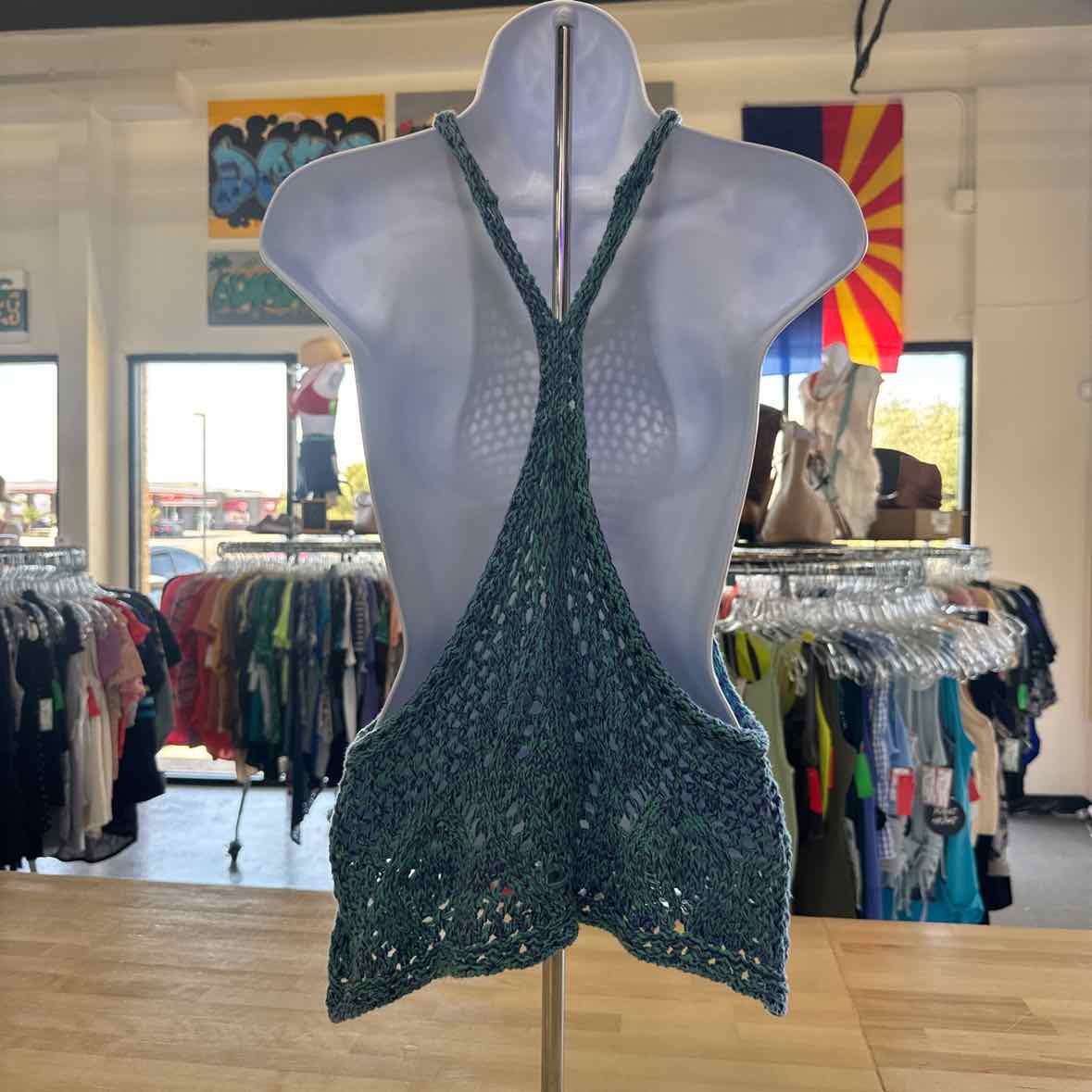 staring at stars Size M blue/purple Knit Preloved Tank