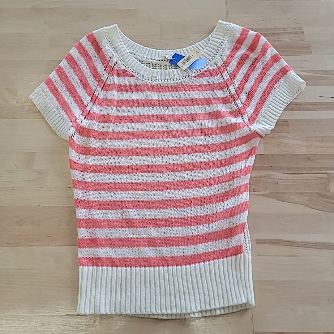 aerie Size S pink & white Knit Top