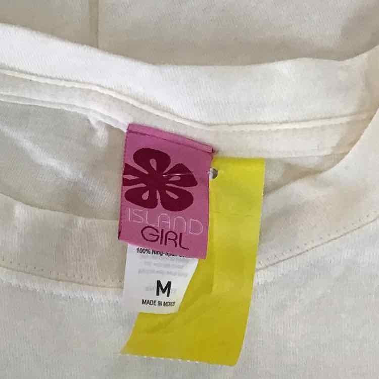 Island Girl Size M Tan Preloved T-Shirt SS