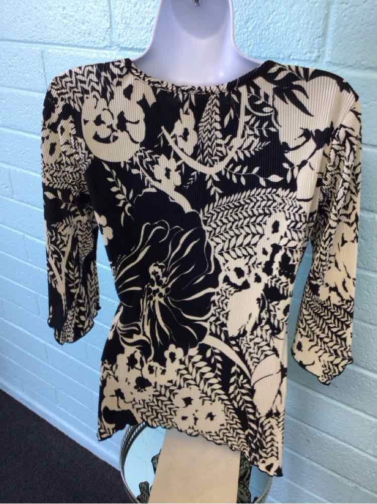 JTB Size PM White & Black Blouse