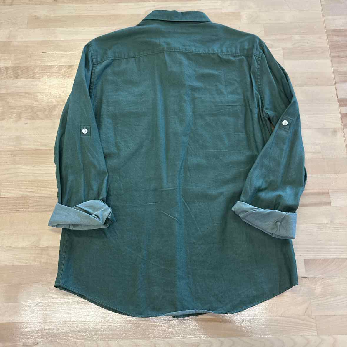 Perry Ellis Size M Green MENS Button Down Shirt