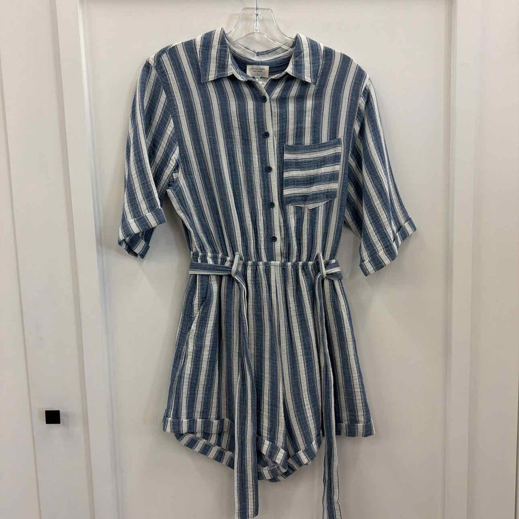 gentle fawn Size S Blue White Preloved Romper