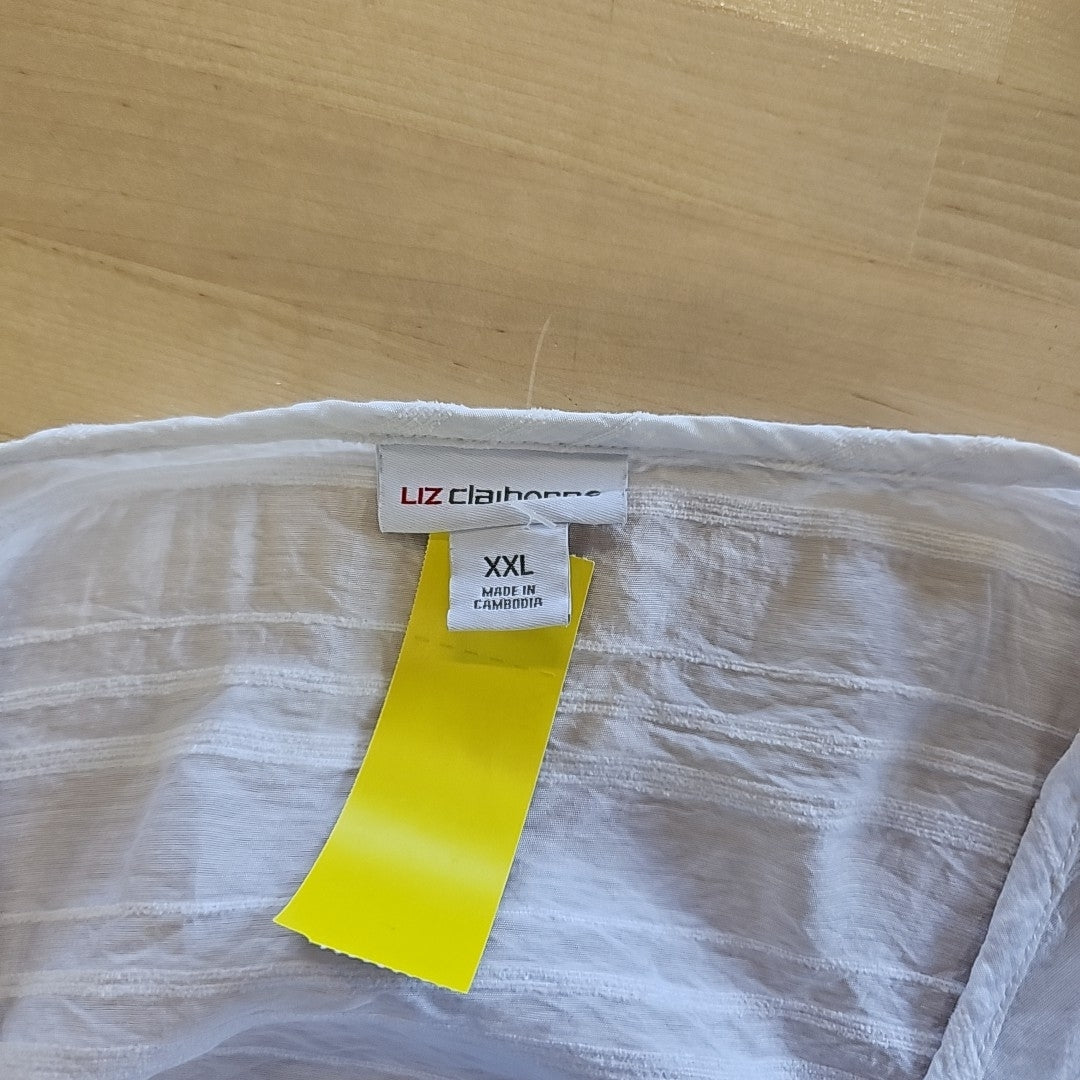 Liz Claiborne Size XXL White Blouse