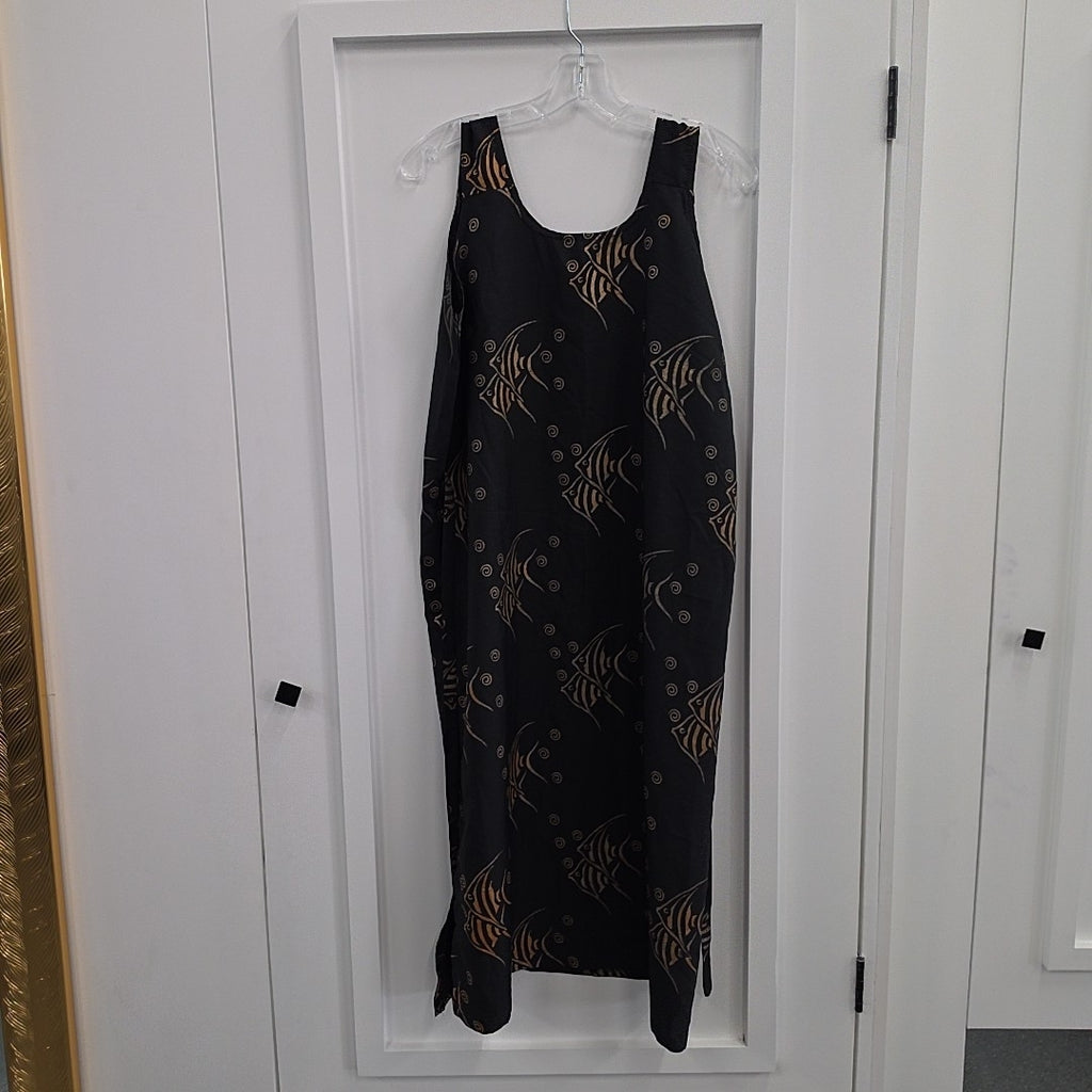 Puerto Rico Size M Black Polyester Preloved Dress