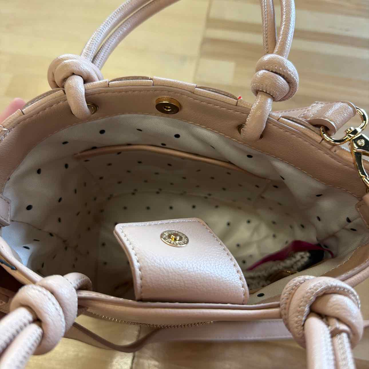 On 34th Lilianna Woven Bucket Bag- Chai