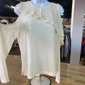 topshop Size 6 Off White Preloved Blouse LS