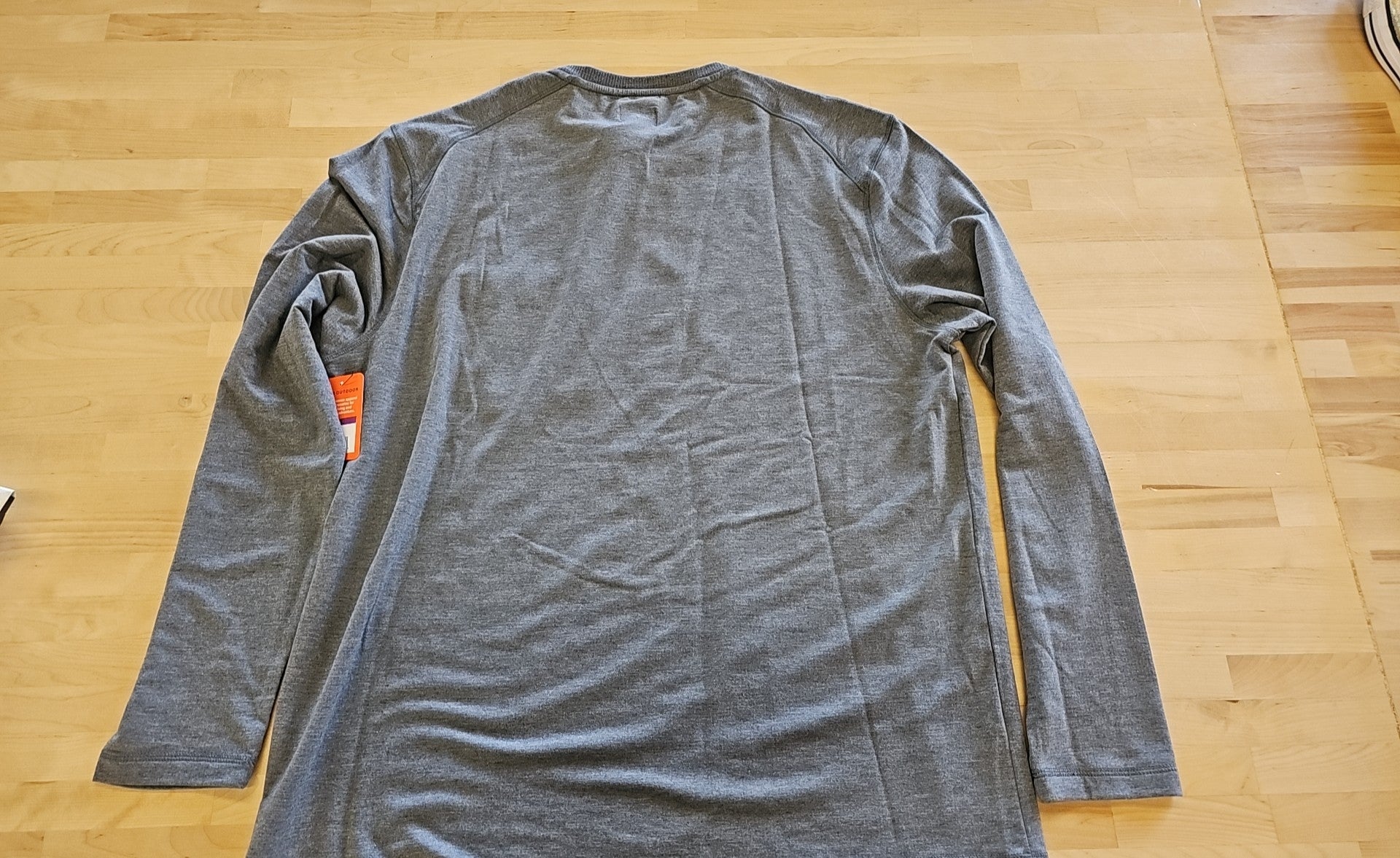 Bass Outdoor Size XXL Gray MENS Long Sleeve Shirt