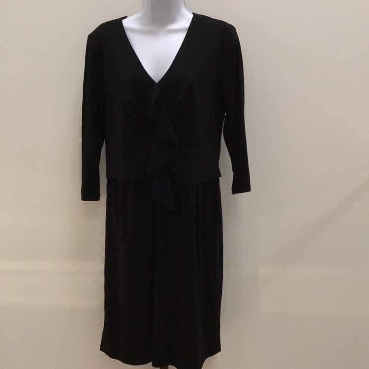 DNKY Size L Black Jersey Preloved Dress