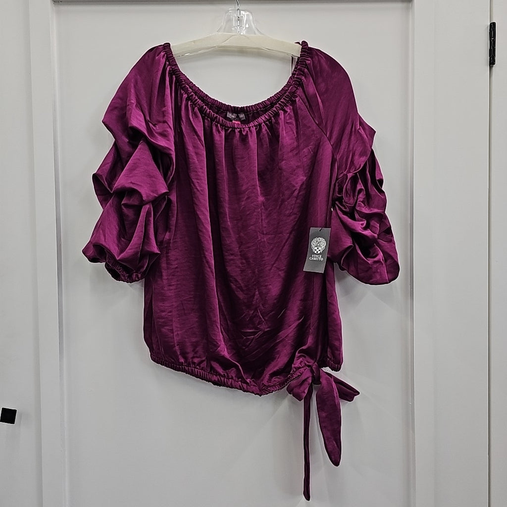 Vince Camuto Size XL Purple Blouse