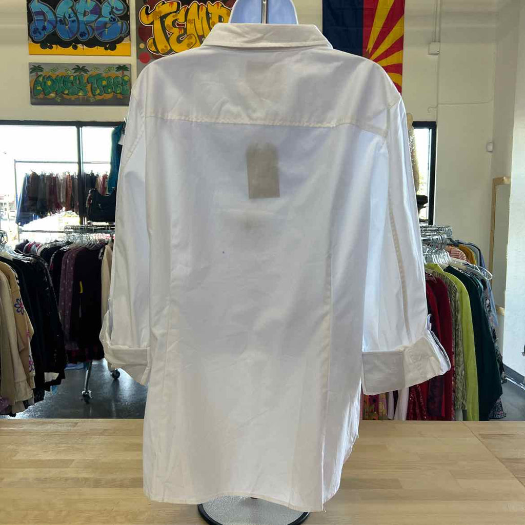 Nautica Size XL White New Button Down Shirt