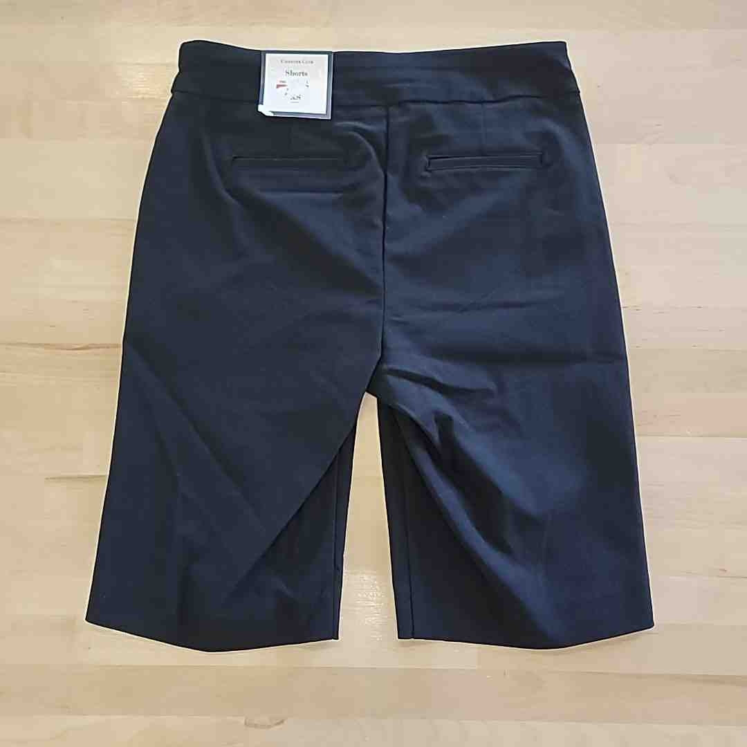 Charter Club Size XS Black Pull-on Bermuda Shorts NWT