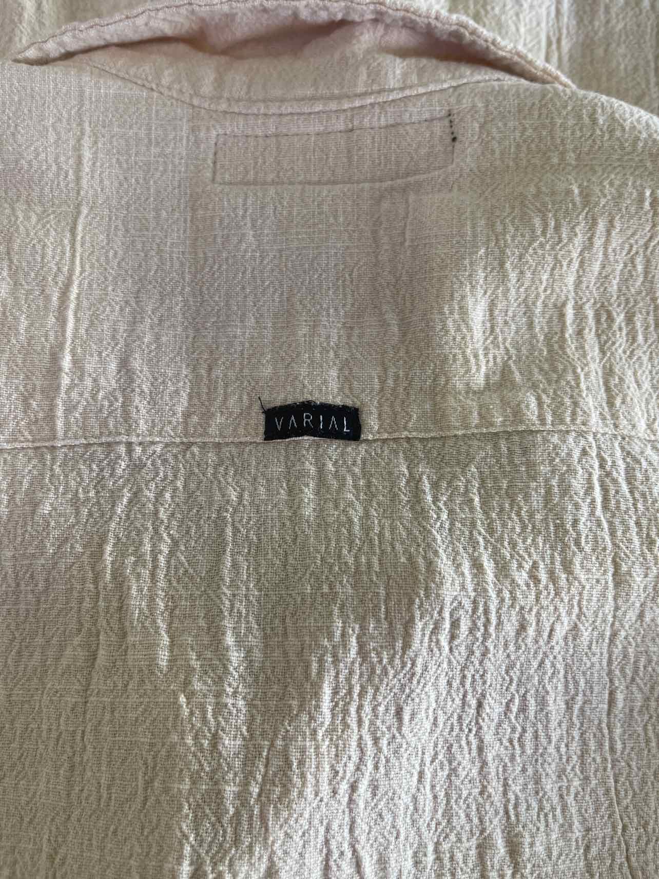 Varial Appareal Size L Tan Preloved MENS Button Down Shirt