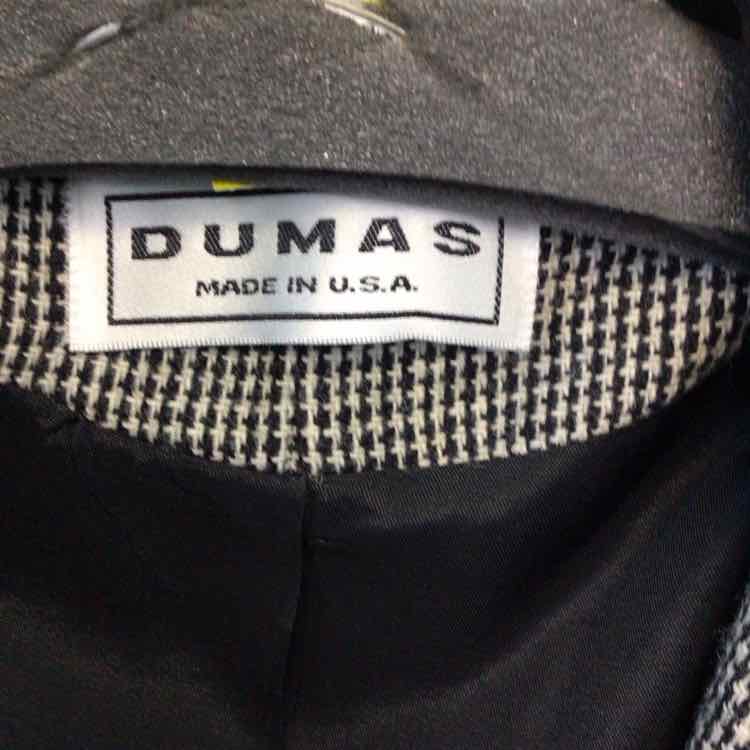 Dumas Size 8 Black White Blazer