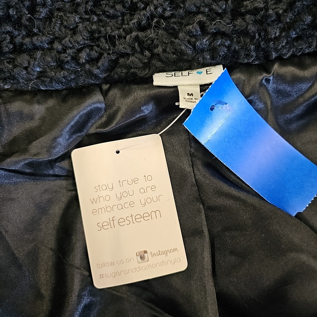 Self E Size M Black Fuzzy Jacket