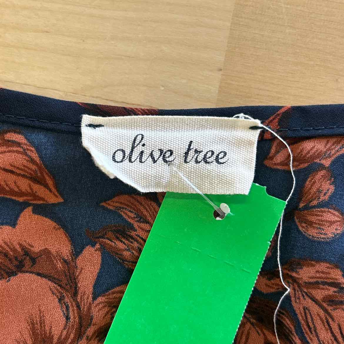 OliveTree Size L Blue & Orange Preloved Blouse LS