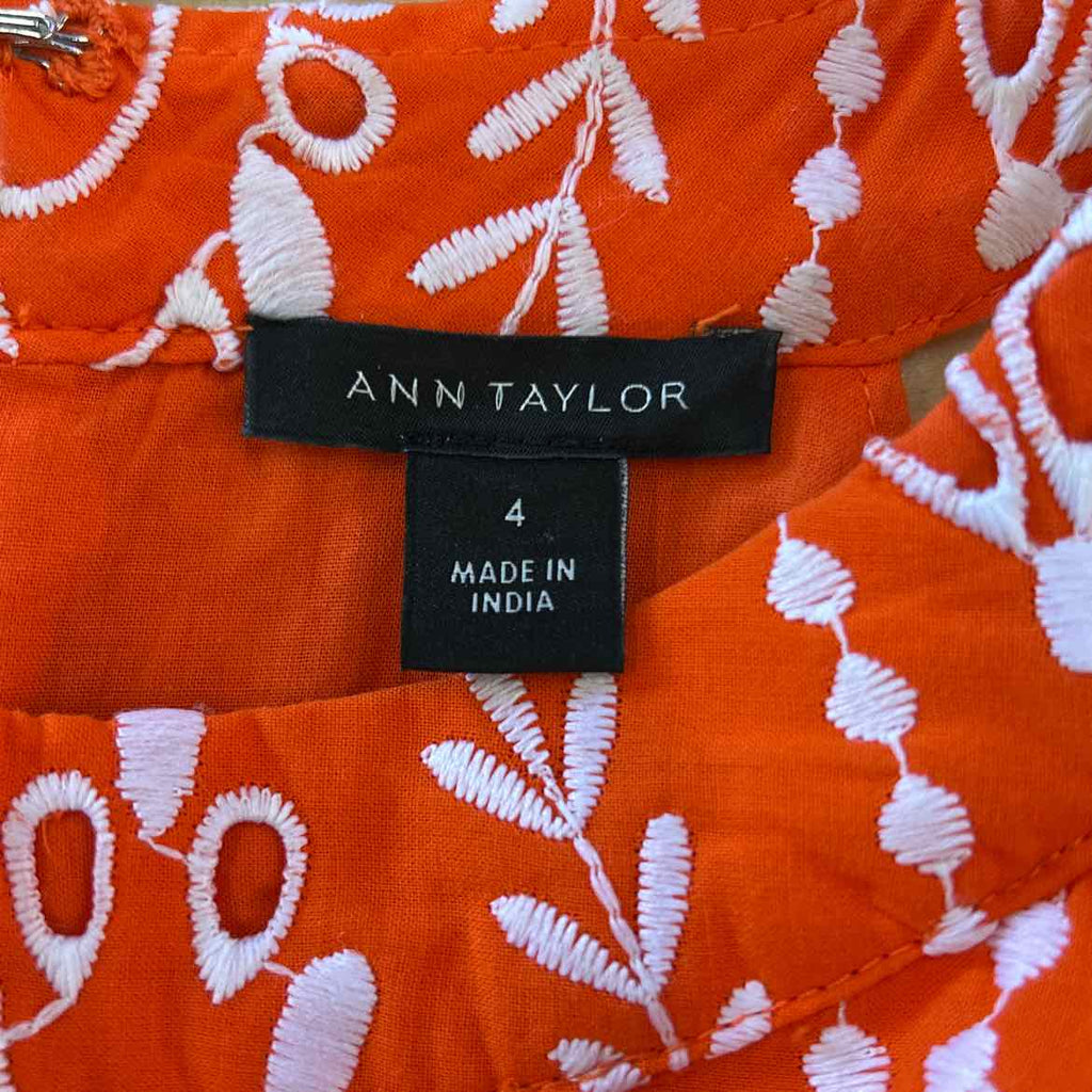 Ann Taylor Size 4 Orange Preloved Dress