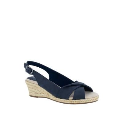 Easy Street Size 8.5 Navy Sandals