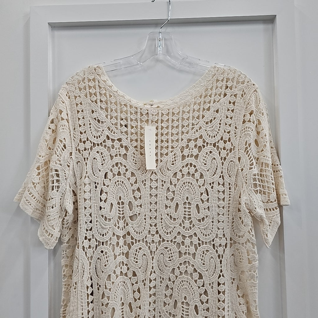 Adiva Size XL Off White Blouse