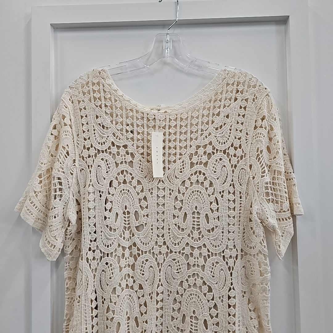 Adiva Size XL Off White Blouse