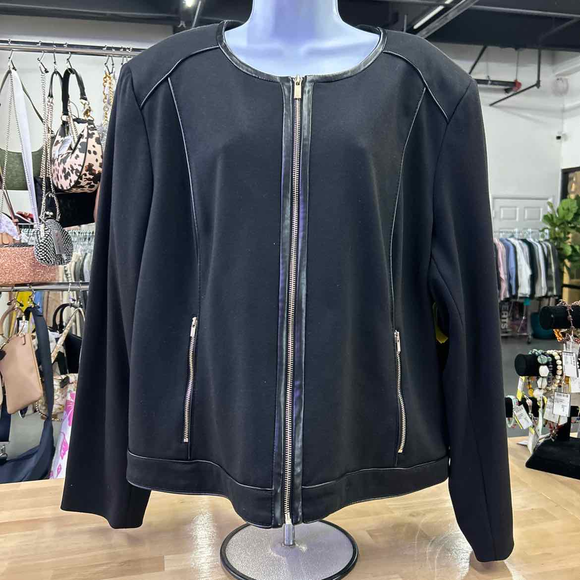 Jones New York Size 20W Black Jacket