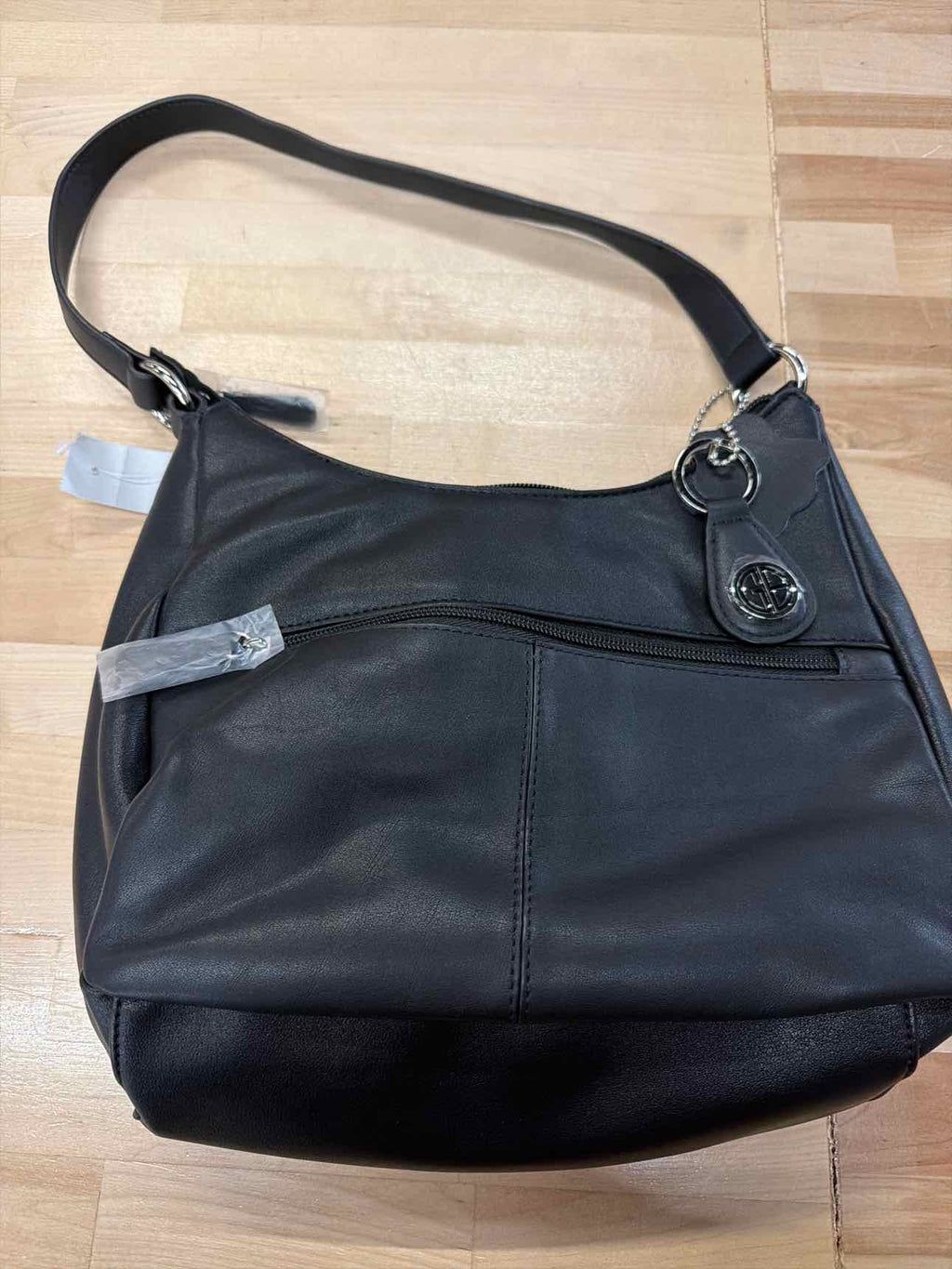 Giani Bernini Nappa Leather Hobo Bag, Exclusively at Macy's - Black/Silver