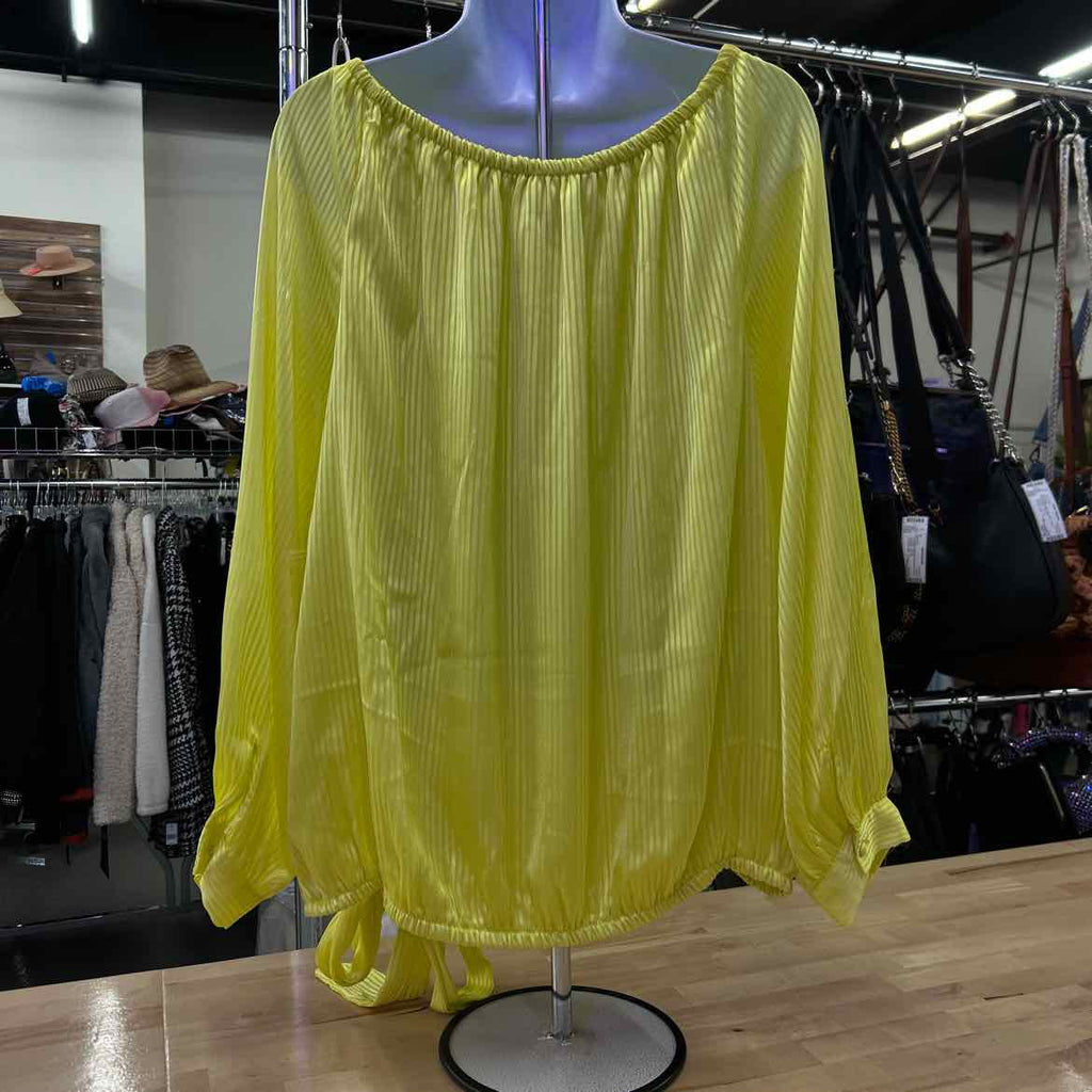Vince Camuto Size XL Yellow Blouse