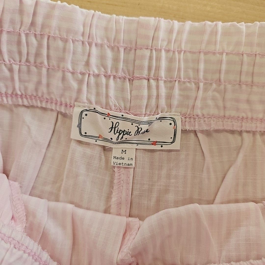 Hippie Rose Juniors' Stripe Boxer Shorts - Pink Stripe - M