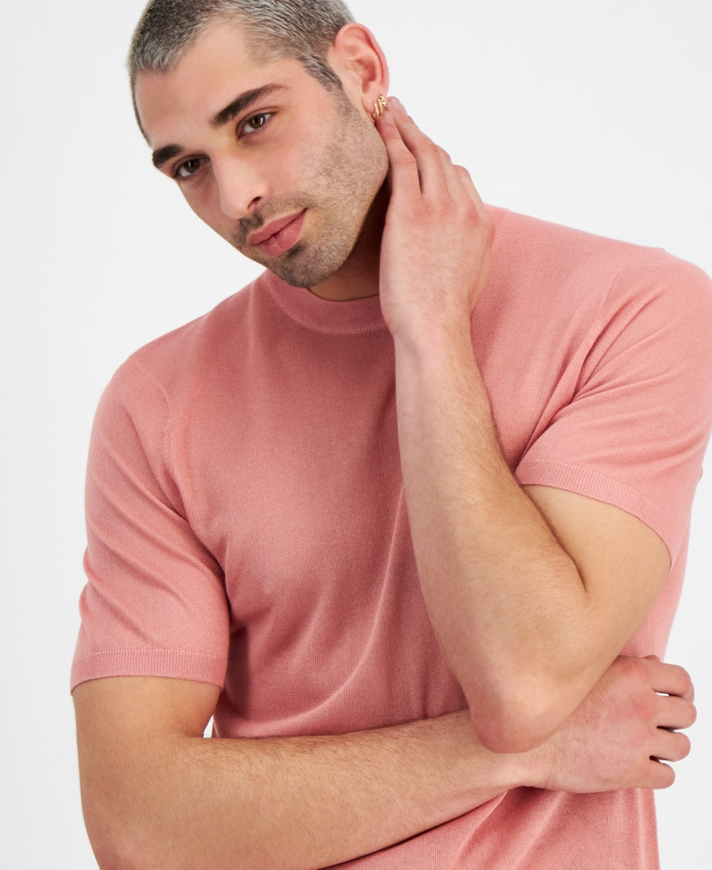 INC Size S Men's Sheer Crewneck T-Shirt - True Terracotta NWT