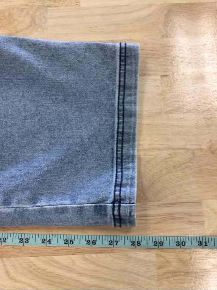 Madden Girl Size L Wide-Leg Cargo Skater Jeans - Medium Wash