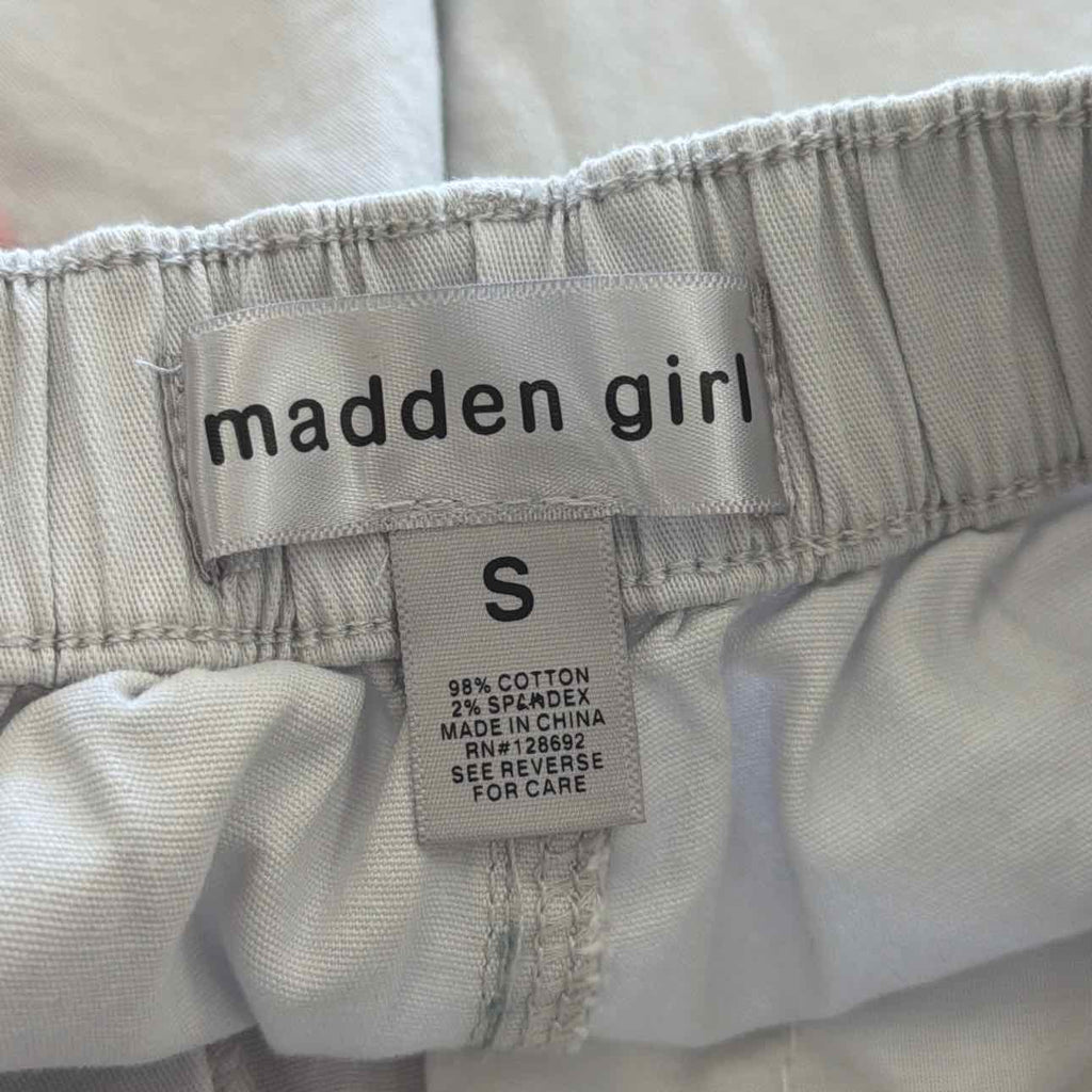 Madden Girl Women Size S  Gray New Shorts High Rise Utility Shorts