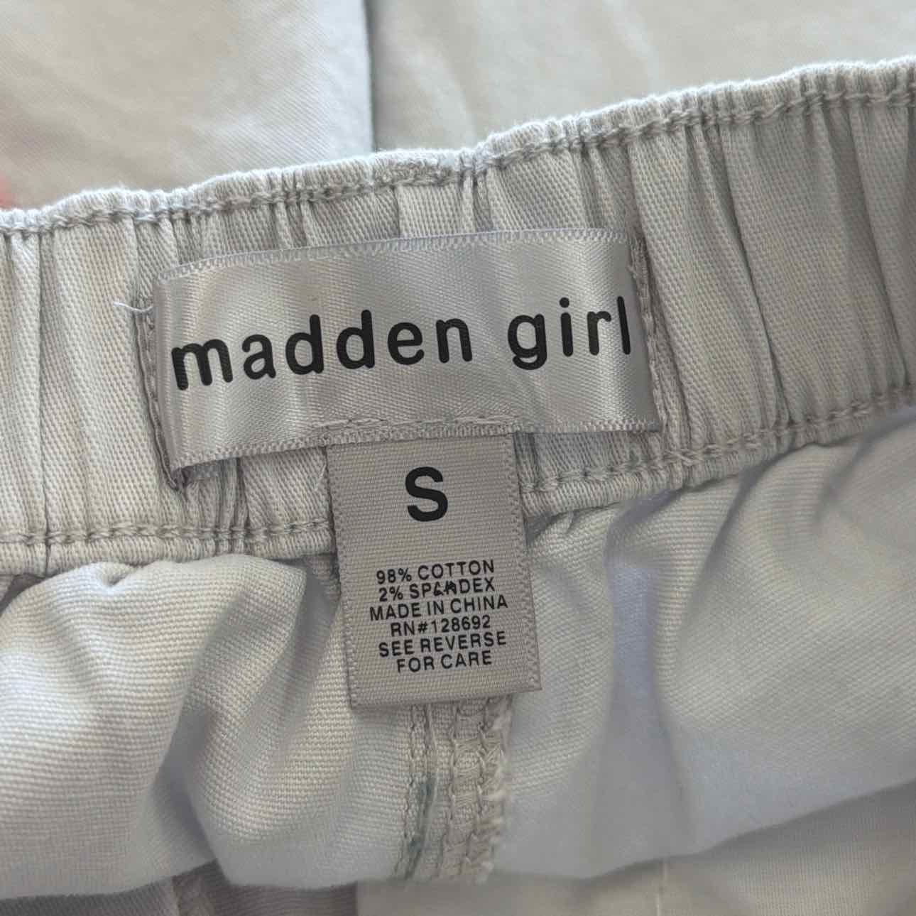Madden Girl Women Size S  Gray New Shorts High Rise Utility Shorts