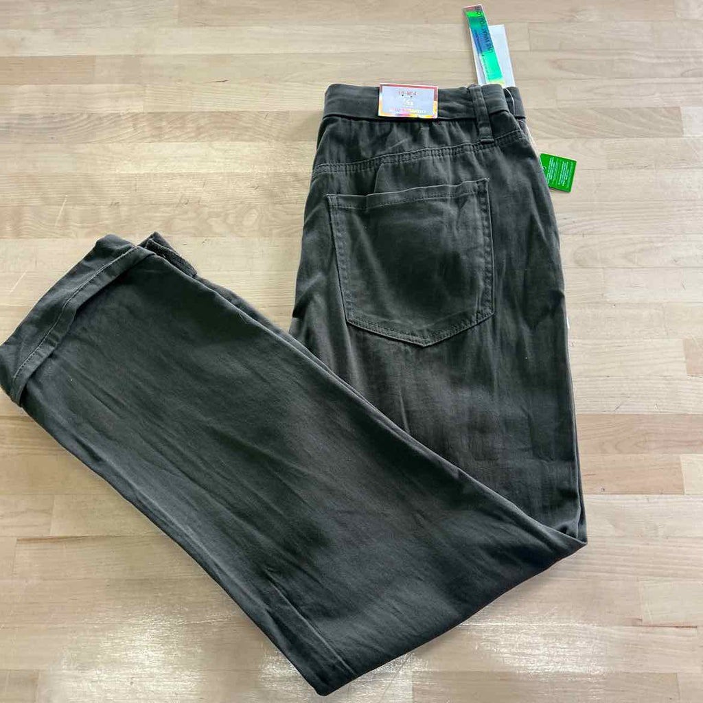 Tinseltown Juniors' High-Rise Slim-Fit Straight-Leg Jeans - Olive