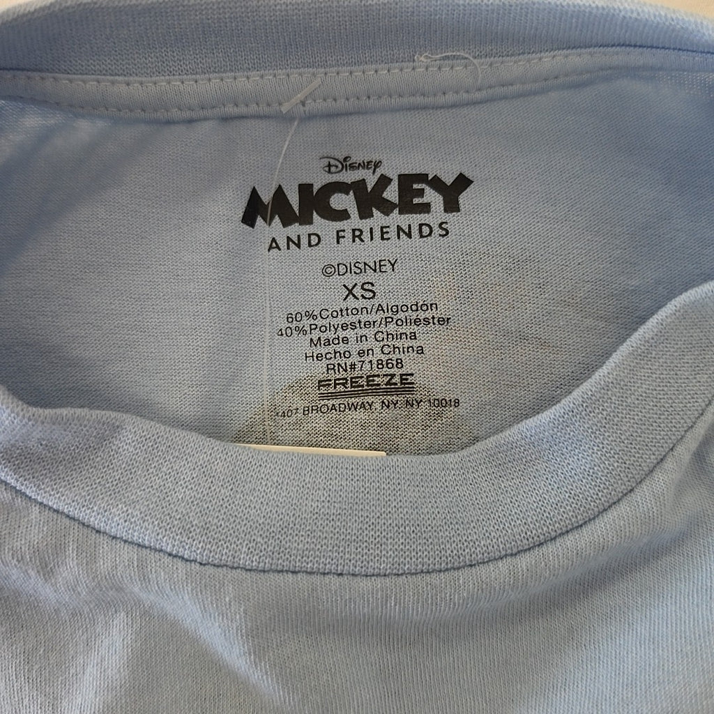 Disney Size XS Blue New T-Shirt SS