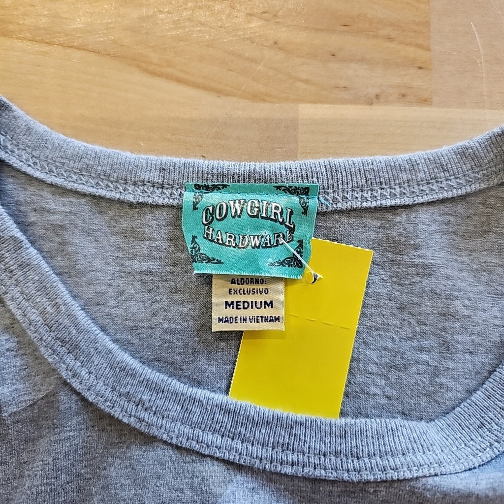 Cowgirl Hardware Size M Blue Print T-shirt
