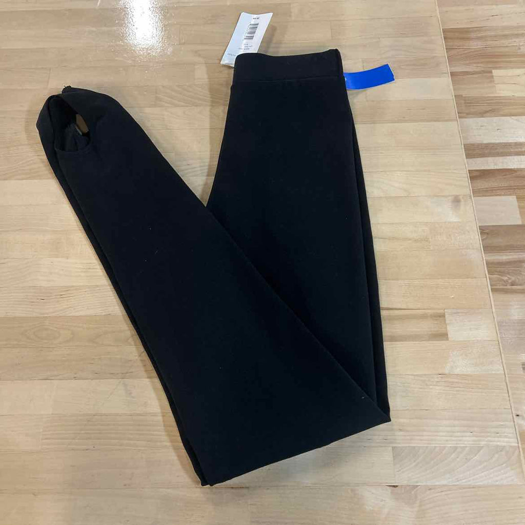 Aqua Size S Black Stirrup Pants NWT