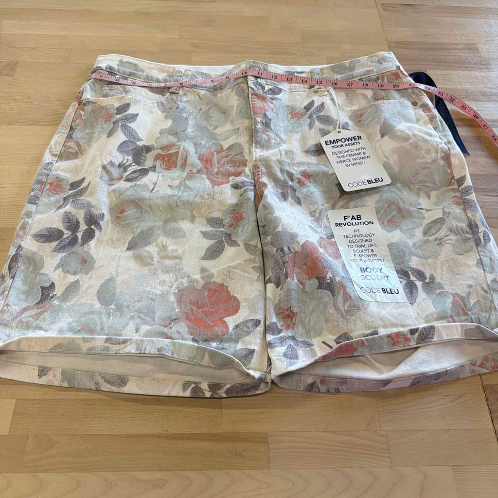 code bleu Size 20W White Denim New Shorts
