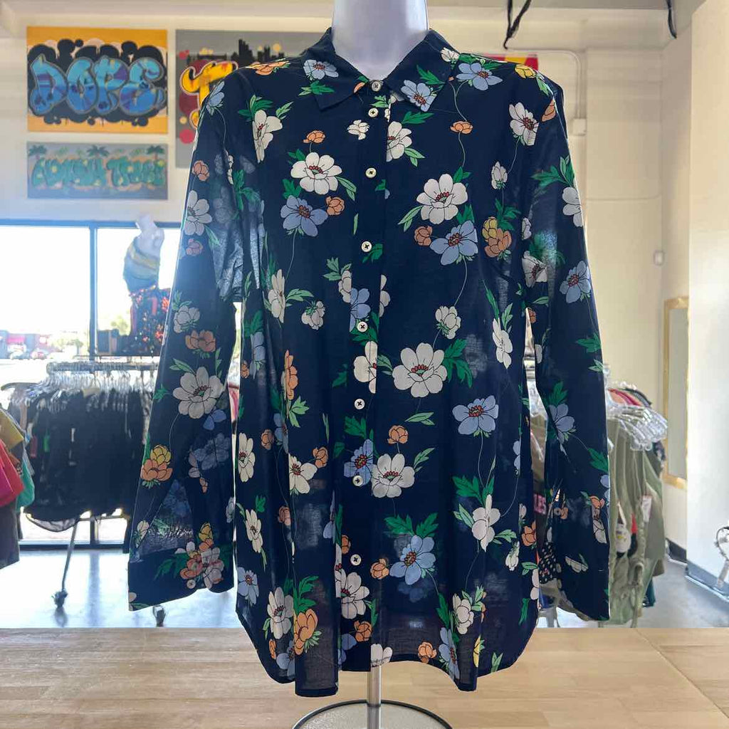 Talbots Size XLP Blue Preloved Button Down LS