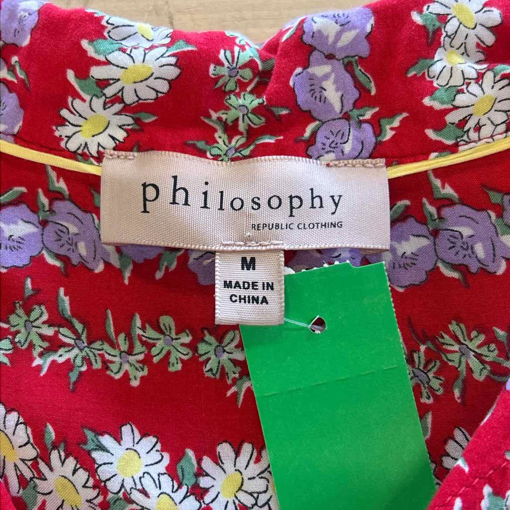Philosophy Size M Red Preloved Blouse SS