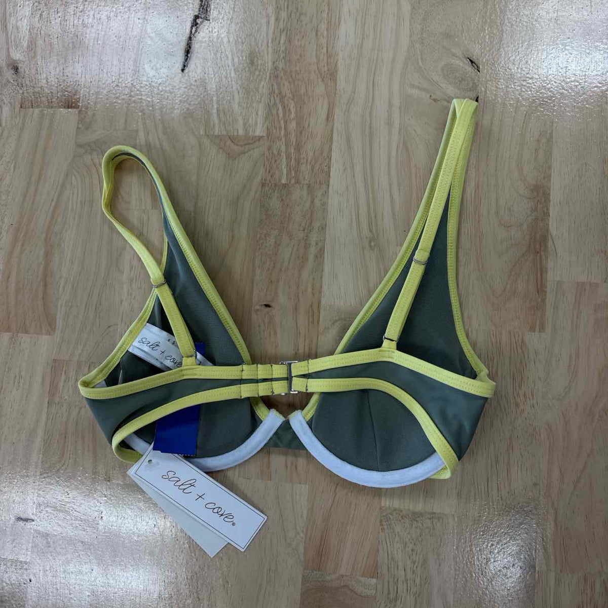 Salt Cove Juniors Plunge Underwire Bikini Top High Waist Bikini Bottoms