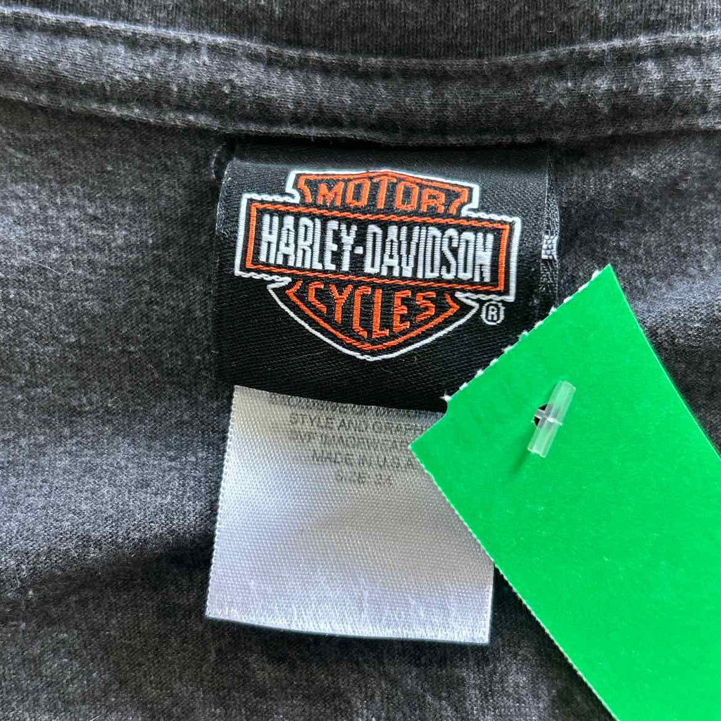 Harley Davidson Size 2X Grey Preloved T-Shirt SS