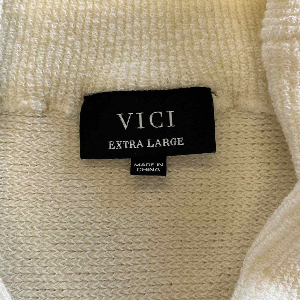 VICI Size XL White Knit Sweater
