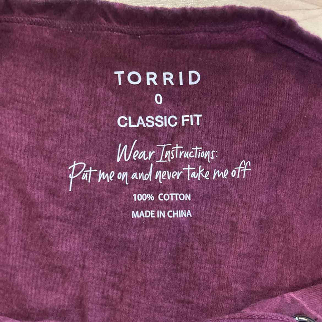 Torrid Size 0 Red Preloved Blouse SS