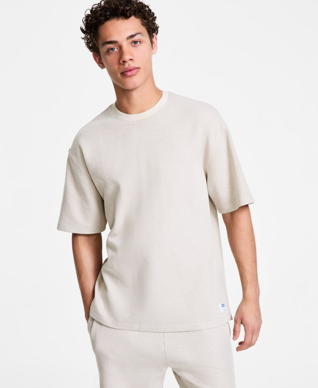 HUGO Size M Men's Waffle-structure T-shirt