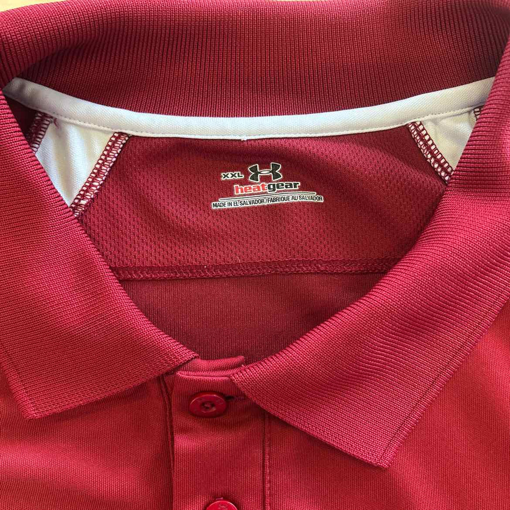 Under Armour Size XXL Red Preloved MENS Polo