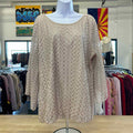Roz & Ali Size 2X Beige Lace Preloved Blouse