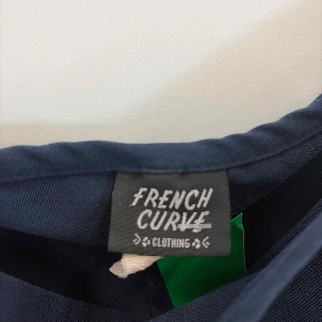 French Curve Size L Navy Preloved Dress