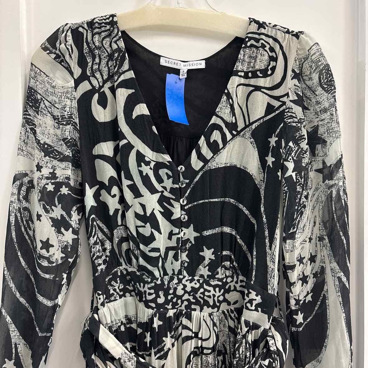 secret Mission Size S Black Gray Preloved Dress