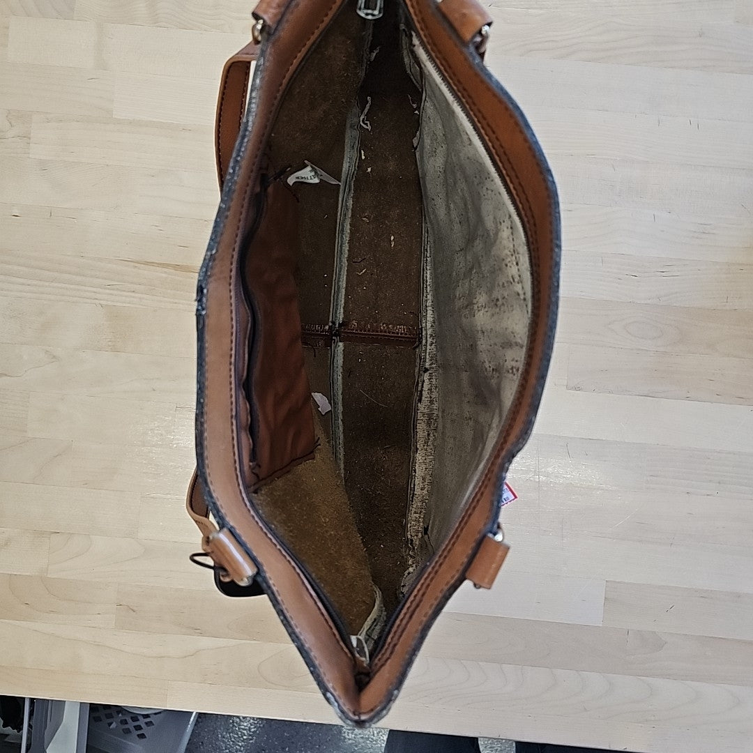 Genuine Leather Brown Tote Leather Purse